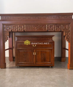 Mẫu bàn thờ đơn giản đục hạ nền