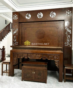 Bàn thờ đứng mẫu Triện và tủ con