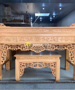 Bàn thờ Triện đẹp mẹ con gỗ Gõ