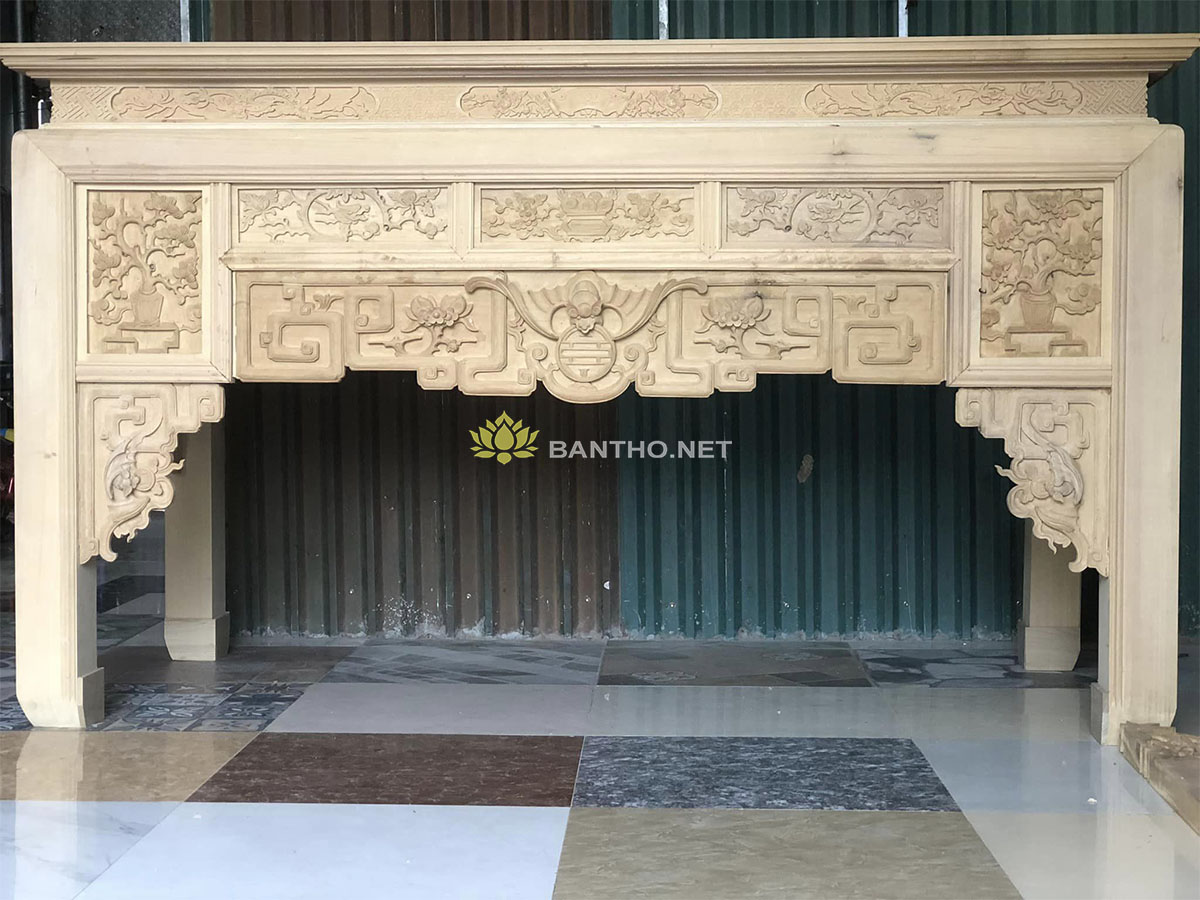 Bàn thờ ông bà gỗ Dổi