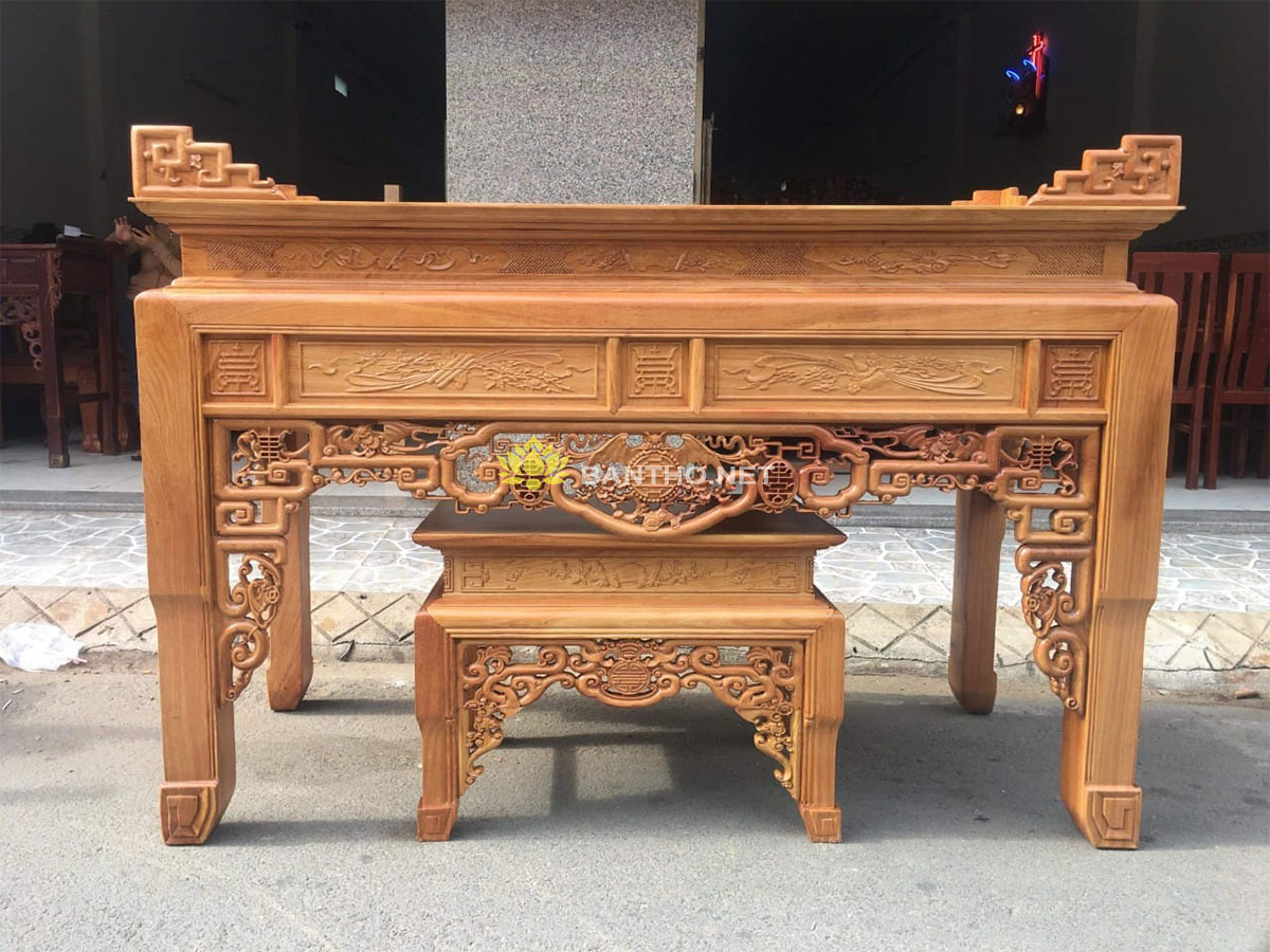 Án gian chân quỳ kèm bàn cơm cùng bộ