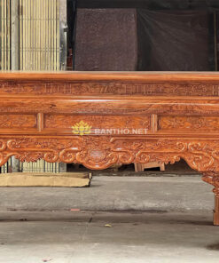 Bàn thờ gỗ Hương chạm Ngũ Phúc sơn PU