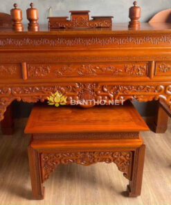 Bàn thờ đẹp Ngũ Phúc gỗ Hương đá