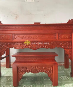 Bàn thờ đẹp Ngũ Phúc mẹ con hạ nền