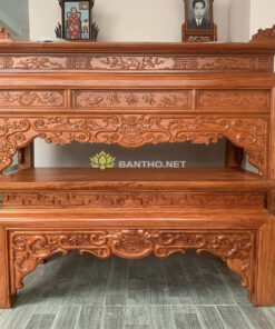 Bàn thờ đẹp Ngũ Phúc mẹ con hạ nền