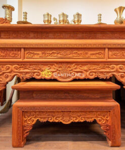 Bàn thờ đẹp Ngũ Phúc gỗ Hương đỏ