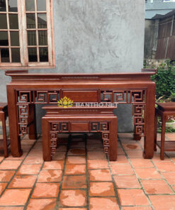 Bẫu bàn thờ Triện trơn đẹp và đôn 2 bên