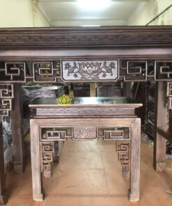 Mẫu bàn thờ gỗ đẹp màu óc chó