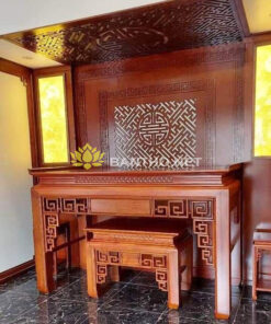 Mẫu bàn thờ trơn Triện đẹp