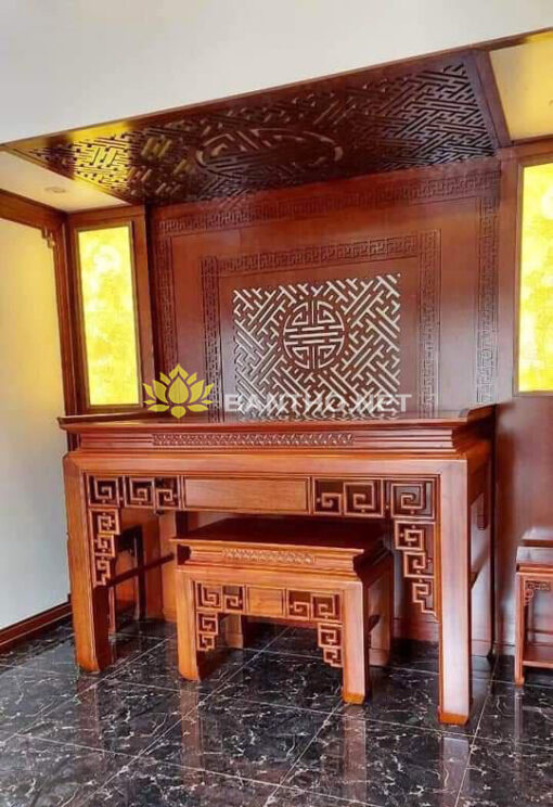 Mẫu bàn thờ trơn Triện đẹp