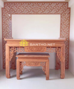 Mẫu bàn thờ gỗ đẹp và vách trang trí