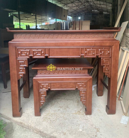 Bẫu bàn thờ Triện trơn đẹp và bàn cơm