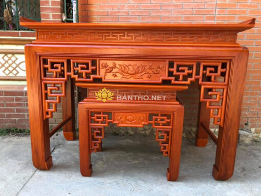 Mẫu bàn thờ gỗ đẹp màu cánh gián