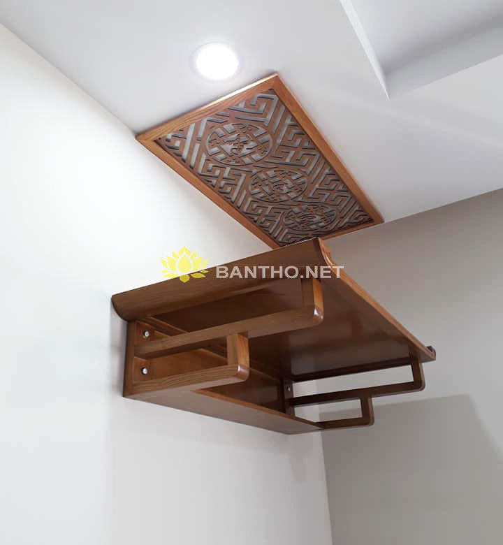Mẫu bàn thờ gỗ treo tường giá rẻ