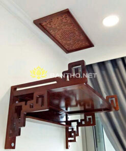 Bàn thờ treo tường chung cư gỗ tự nhiên