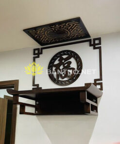 Ban thờ treo tường gỗ tự nhiên
