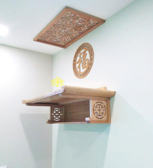 Bàn thờ treo tường gỗ Sồi