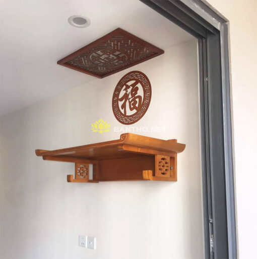 Bàn thờ treo tường gỗ Sồi