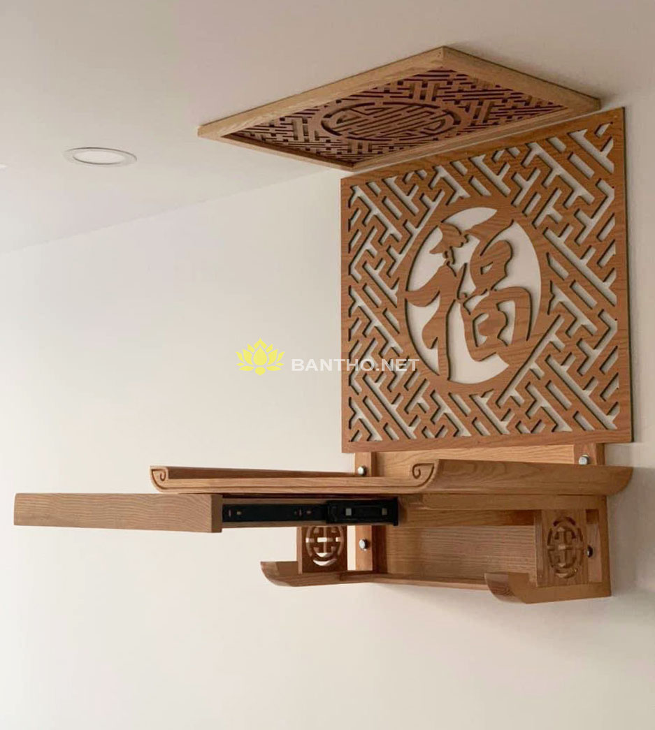 Mẫu bàn thờ treo tường có ngăn kéo