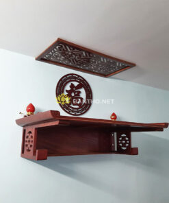 mẫu bàn thờ treo tường con sơn chữ Thọ