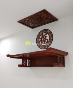 Mẫu bàn thờ treo tường con sơn chữ Thọ