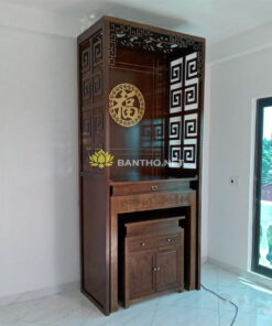 Mẫu bàn thờ chung cư đẹp gỗ Gụ