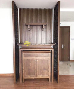 Bàn thờ phật treo tường và bàn tủ thờ gia tiên