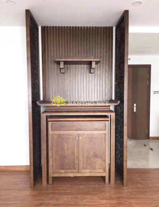 Bàn thờ phật treo tường và bàn tủ thờ gia tiên