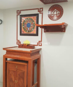 Bàn thờ phật treo tường và bàn thờ gia tiên