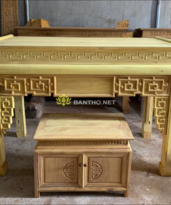 Bàn thờ nhà chung cư Triện trơn gỗ Mít