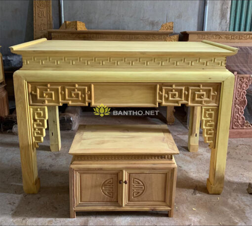 Bàn thờ nhà chung cư Triện trơn gỗ Mít