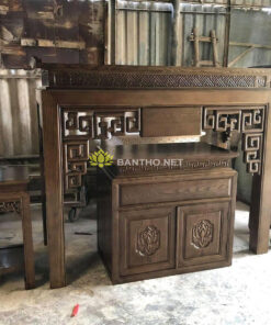 Bàn thờ nhà chung cư Triện trơn kèm đôn