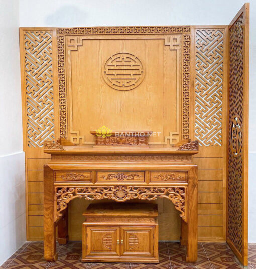 Bàn thờ bằng gỗ gõ và tủ con