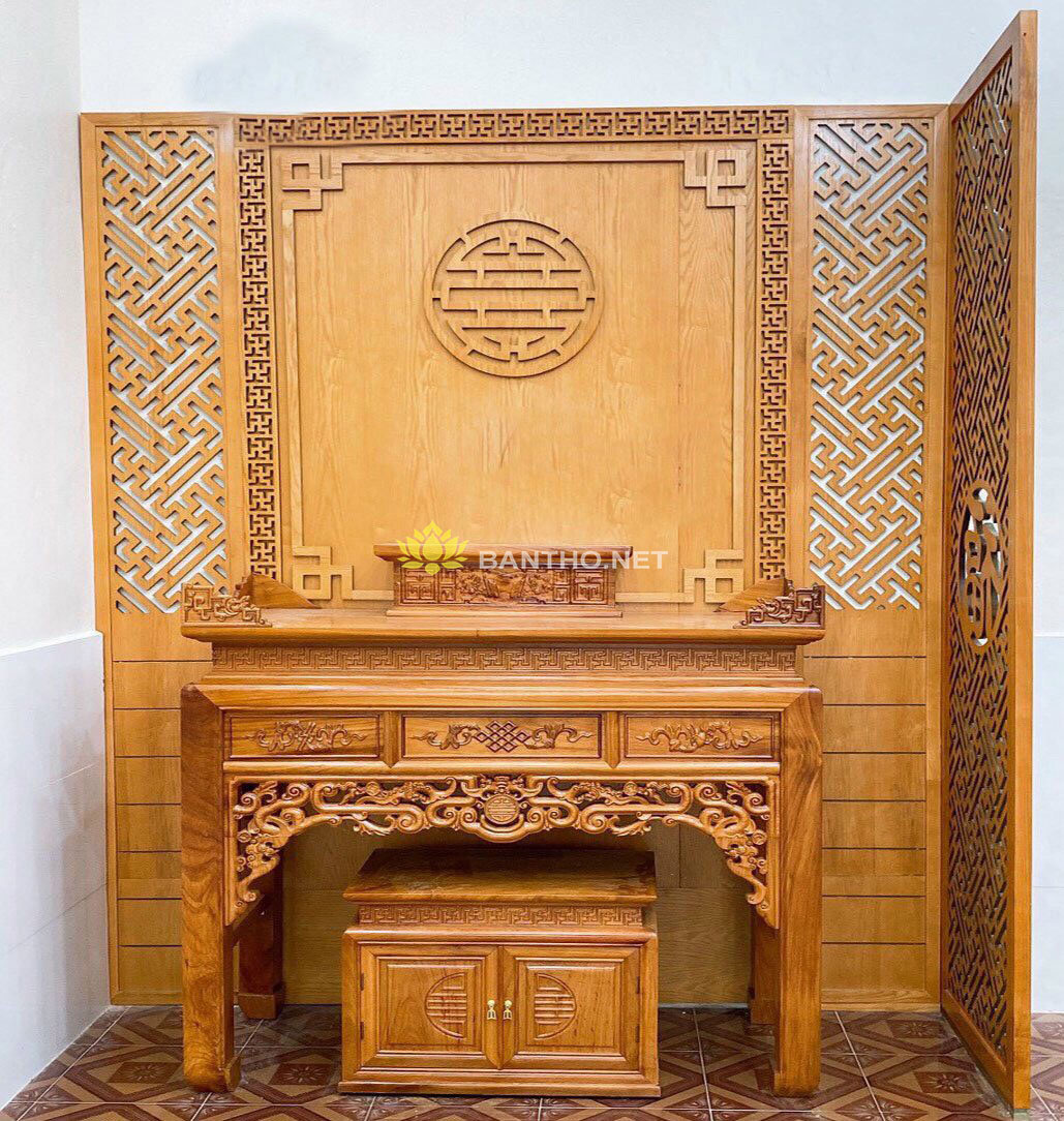 Bàn thờ bằng gỗ gõ và tủ con