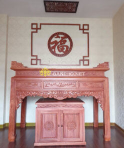Mẫu bàn thờ gỗ Hương và tủ thờ nhỏ