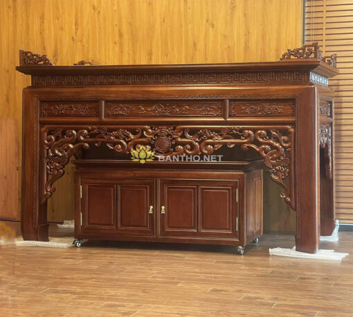 Bàn thờ bằng gỗ Gụ và tủ con