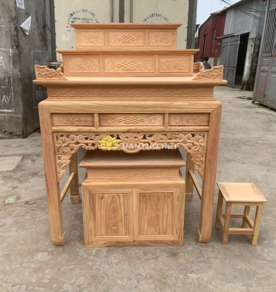 Mẫu bàn thờ gia tiên 3 cấp