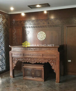 Mẫu bàn thờ gỗ thờ gia tiên