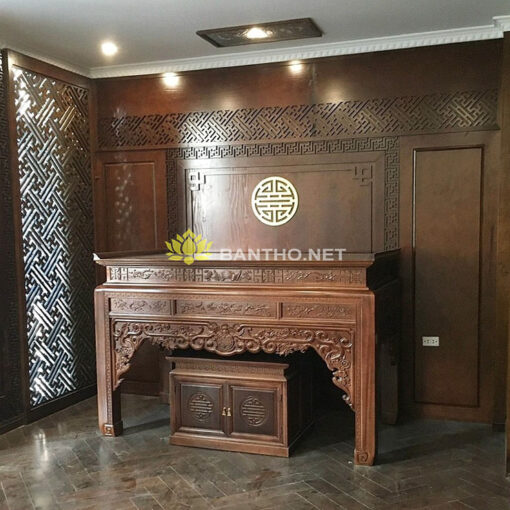 Mẫu bàn thờ gỗ thờ gia tiên