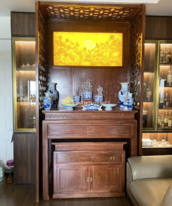 Mẫu bàn thờ chung phòng khách