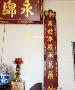 Bộ Hoành phi câu đối gỗ Hương đẹp