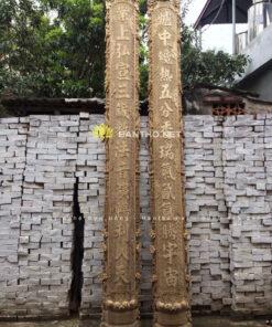 Đôi câu máng cạp thủng đục Ngũ Phúc mộc