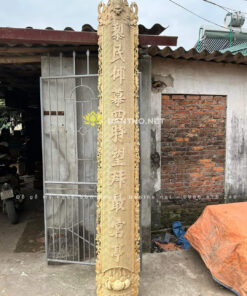 Đôi câu máng cạp thủng đục Ngũ Phúc mộc