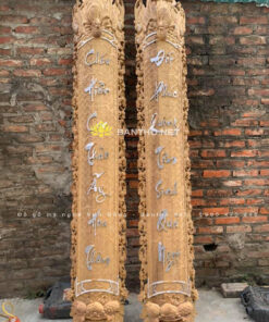 Đôi câu máng cạp thủng đục Ngũ Phúc