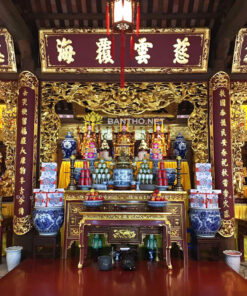 Bộ hoành phi câu đối cho đền thờ, điện thờ lòng máng