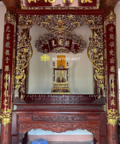Hoành phi câu đối thờ nhà thờ họ lòng máng cột tròn