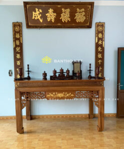 Câu đối hoành phi bàn thờ gia tiên sơn PU