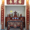 Hoành phi câu đối phẳng nền son