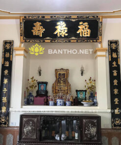 Hoành phi câu đối sơn then đen toàn bộ