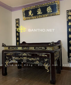 Hoành phi câu đối sơn then đen toàn bộ